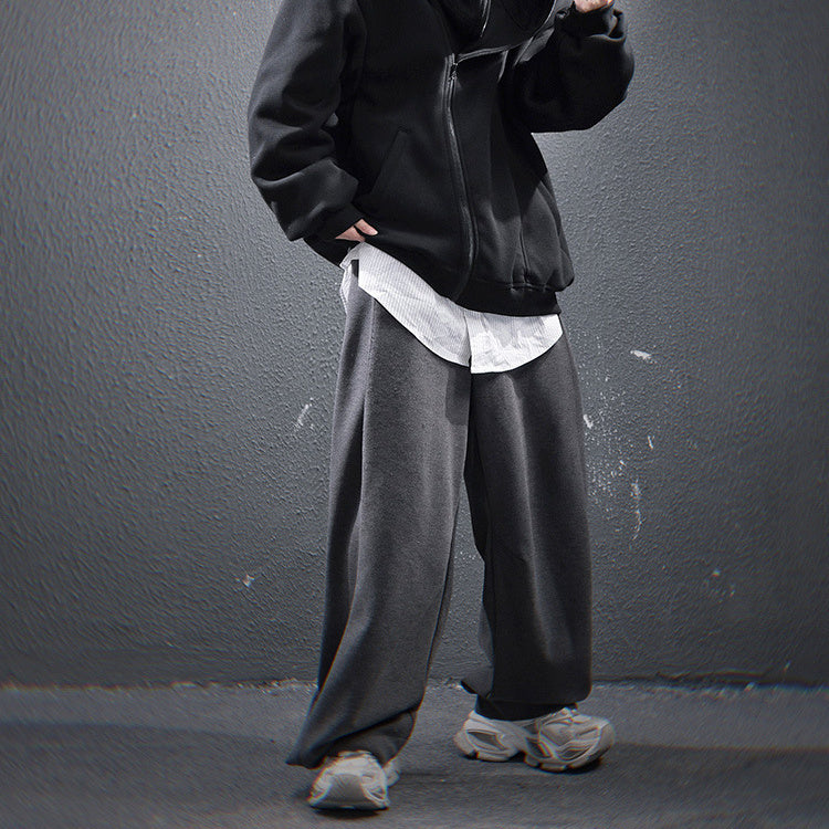 Oblique Zipper Hooded