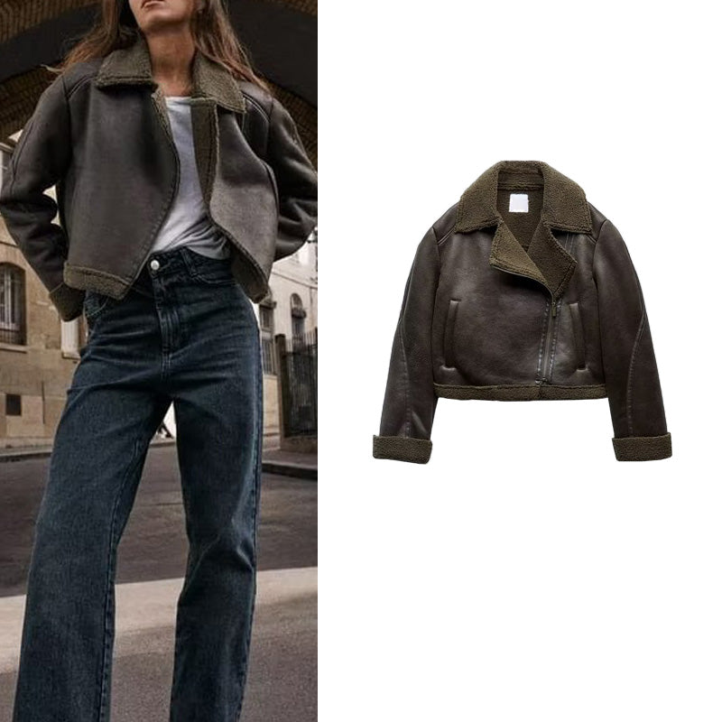 Lapel Patchwork Fleece