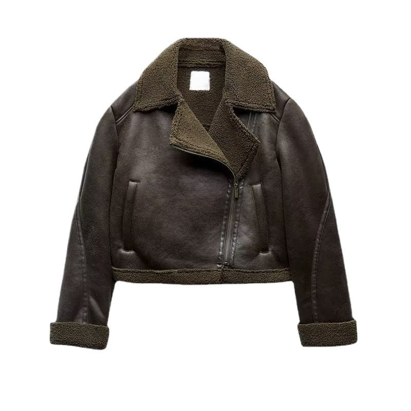 Lapel Patchwork Fleece