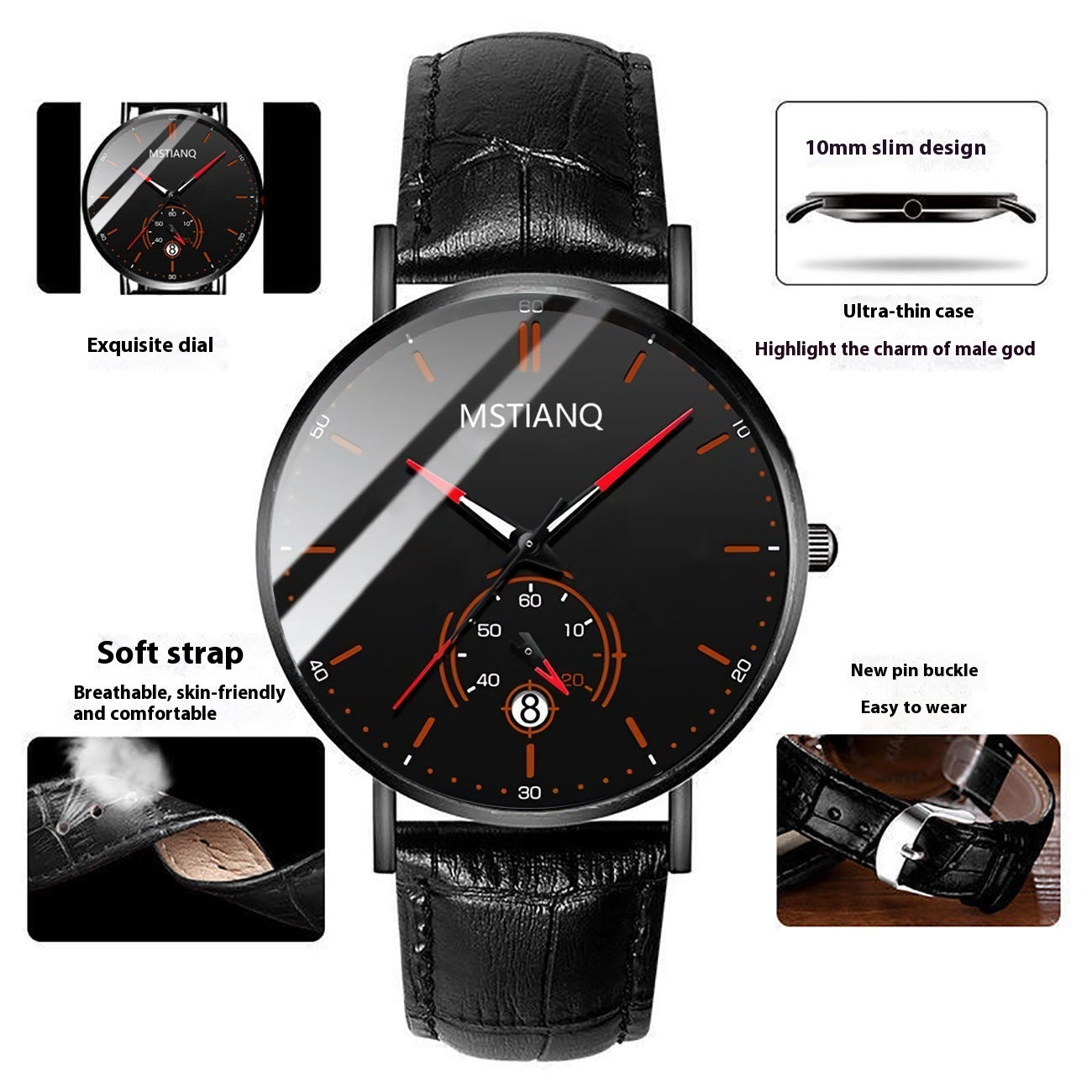 Trade Watch Stylish Black Technology Belt