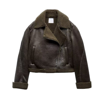 Lapel Patchwork Fleece