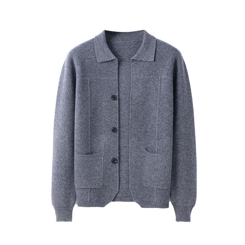Men's Lapel Cardigan