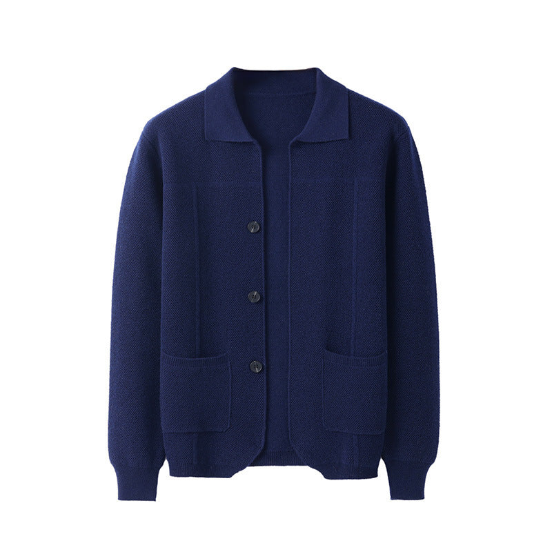 Men's Lapel Cardigan