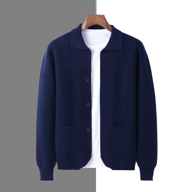 Men's Lapel Cardigan