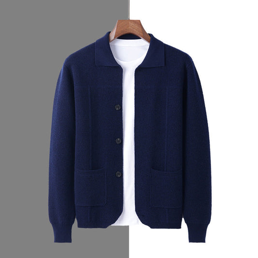 Men's Lapel Cardigan