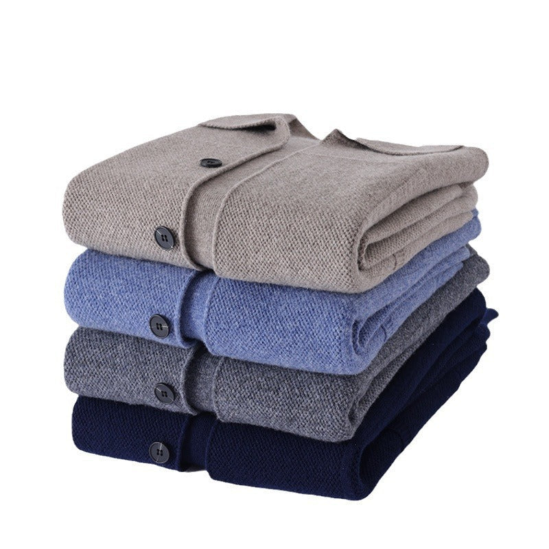 Men's Lapel Cardigan
