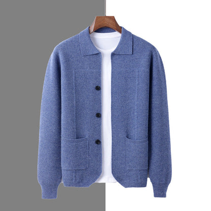 Men's Lapel Cardigan