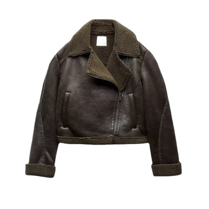 Lapel Patchwork Fleece