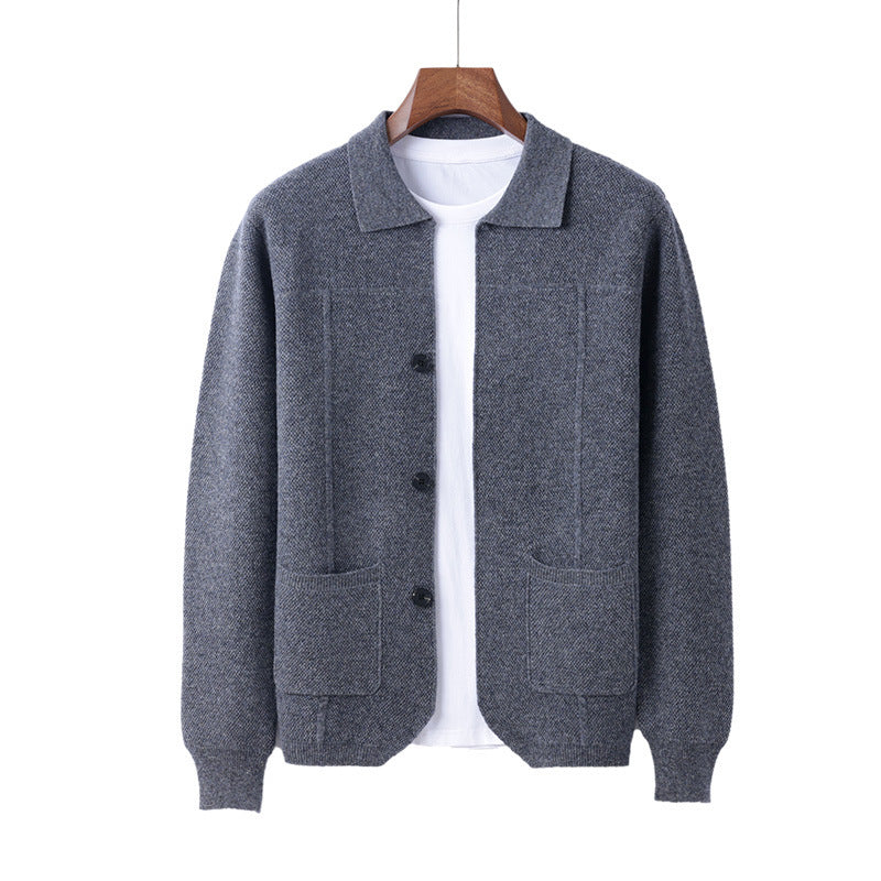 Men's Lapel Cardigan