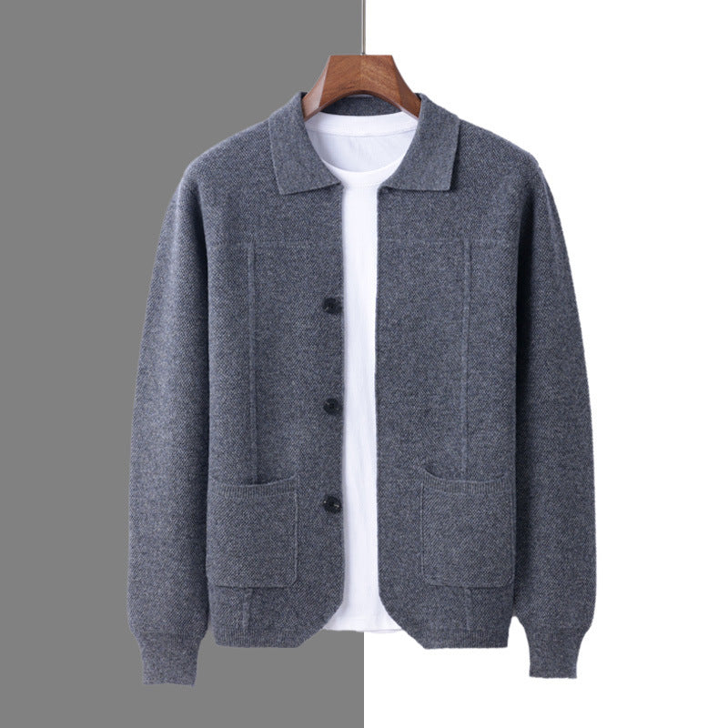 Men's Lapel Cardigan