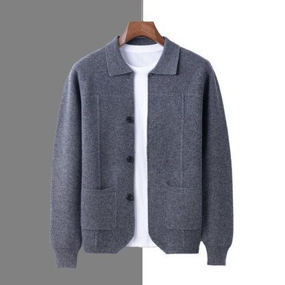 Men's Lapel Cardigan