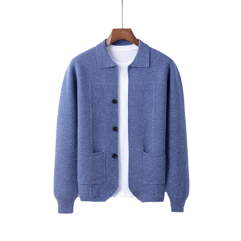 Men's Lapel Cardigan