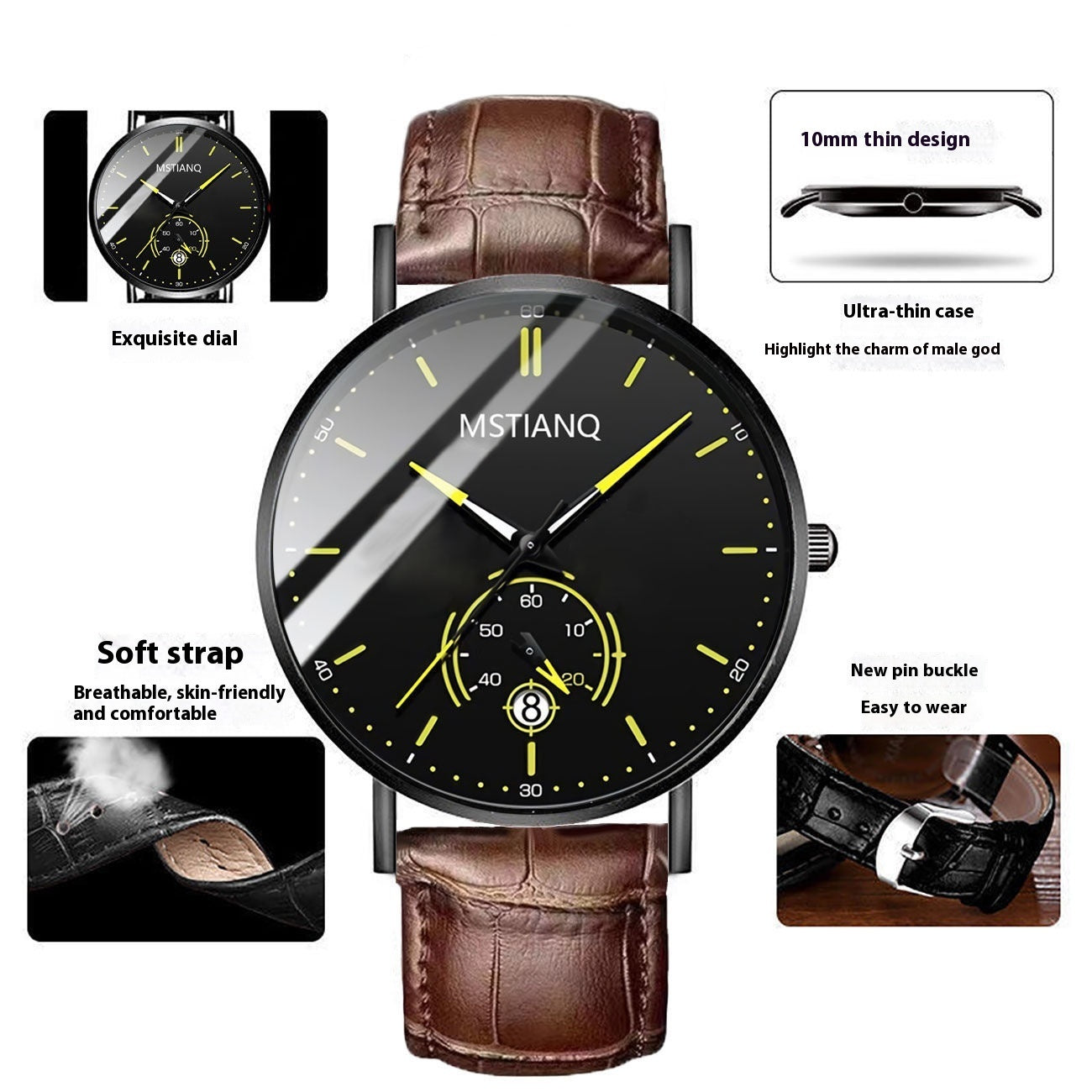 Trade Watch Stylish Black Technology Belt