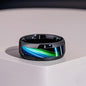 Men's 8mm Black Titanium Steel Ring