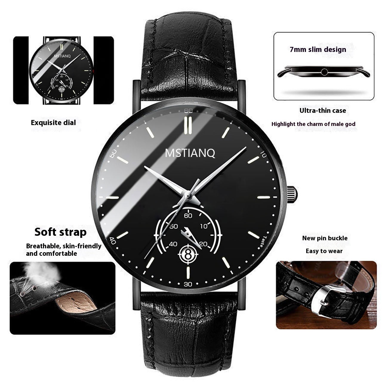Trade Watch Stylish Black Technology Belt